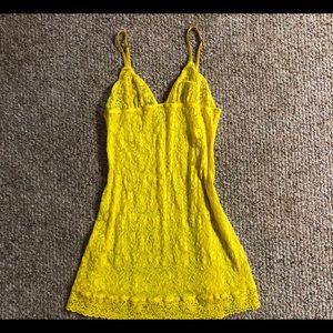 Victoria’s Secret yellow slip lingerie dress